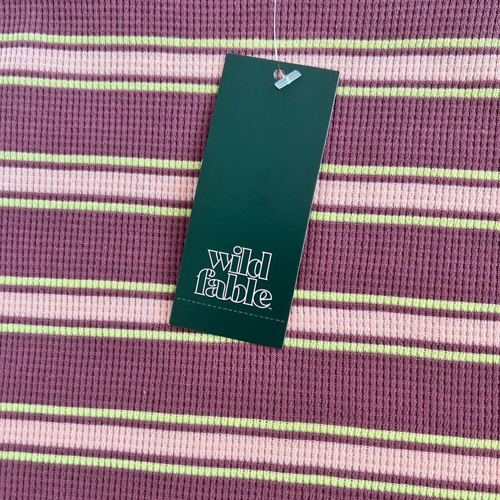 NWT Wild Fable Pink Striped Ribbed Racerback Body Con Dress Size: XL - Picture 5 of 11